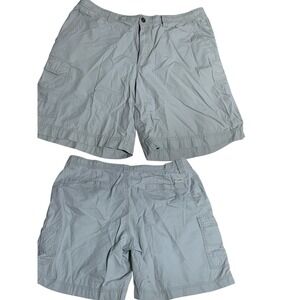 Columbia Sportswear Men's Cargo Shorts Hiking Flat Front‎ Khaki (Size: 40X 9)